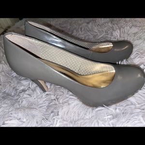 Madden Girl Gray Patent Heels